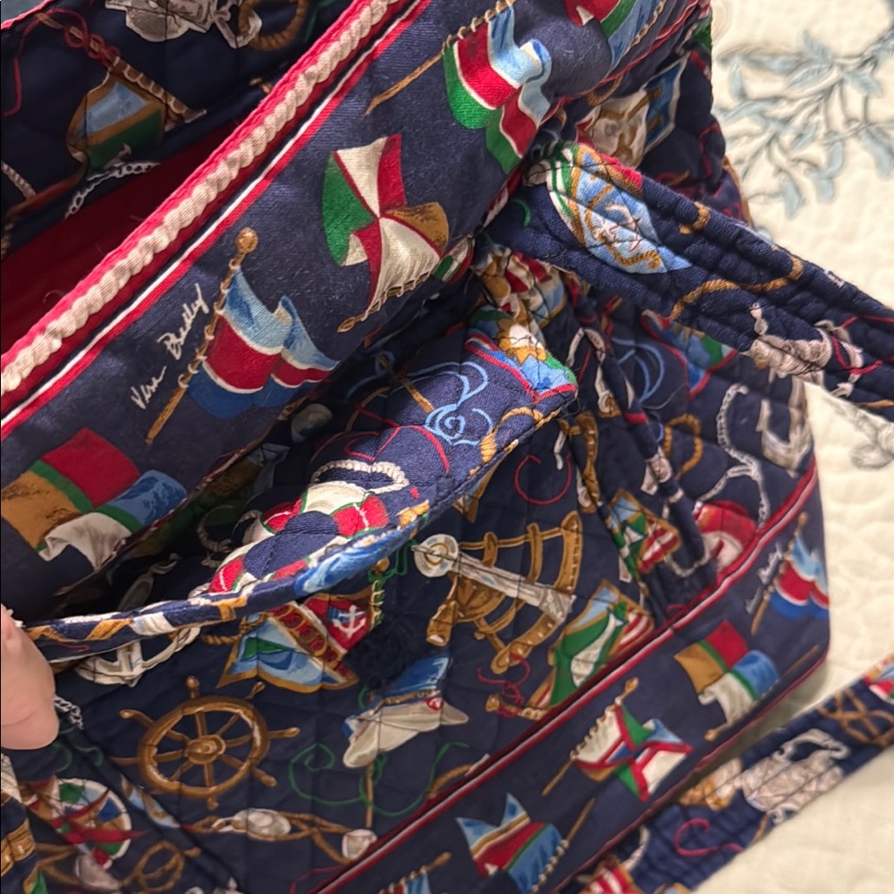 Vera Bradley Blue Quilted Tote with Patriotic Flair - Picture 5 of 14